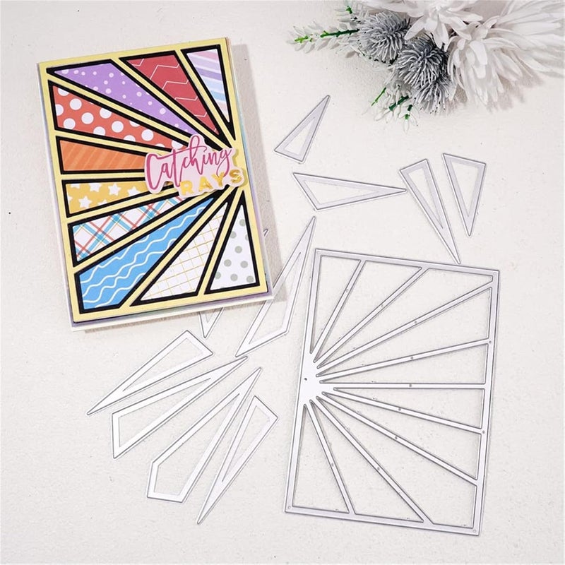 Mvchifay Cutting Dies for Card Making Metal Die-Cuts Scrapbooking Tool Hollow Frame DIY Craft Punch Template Embossing for Paper Album Decor (Sun Frame-14x10cm) - Image 3